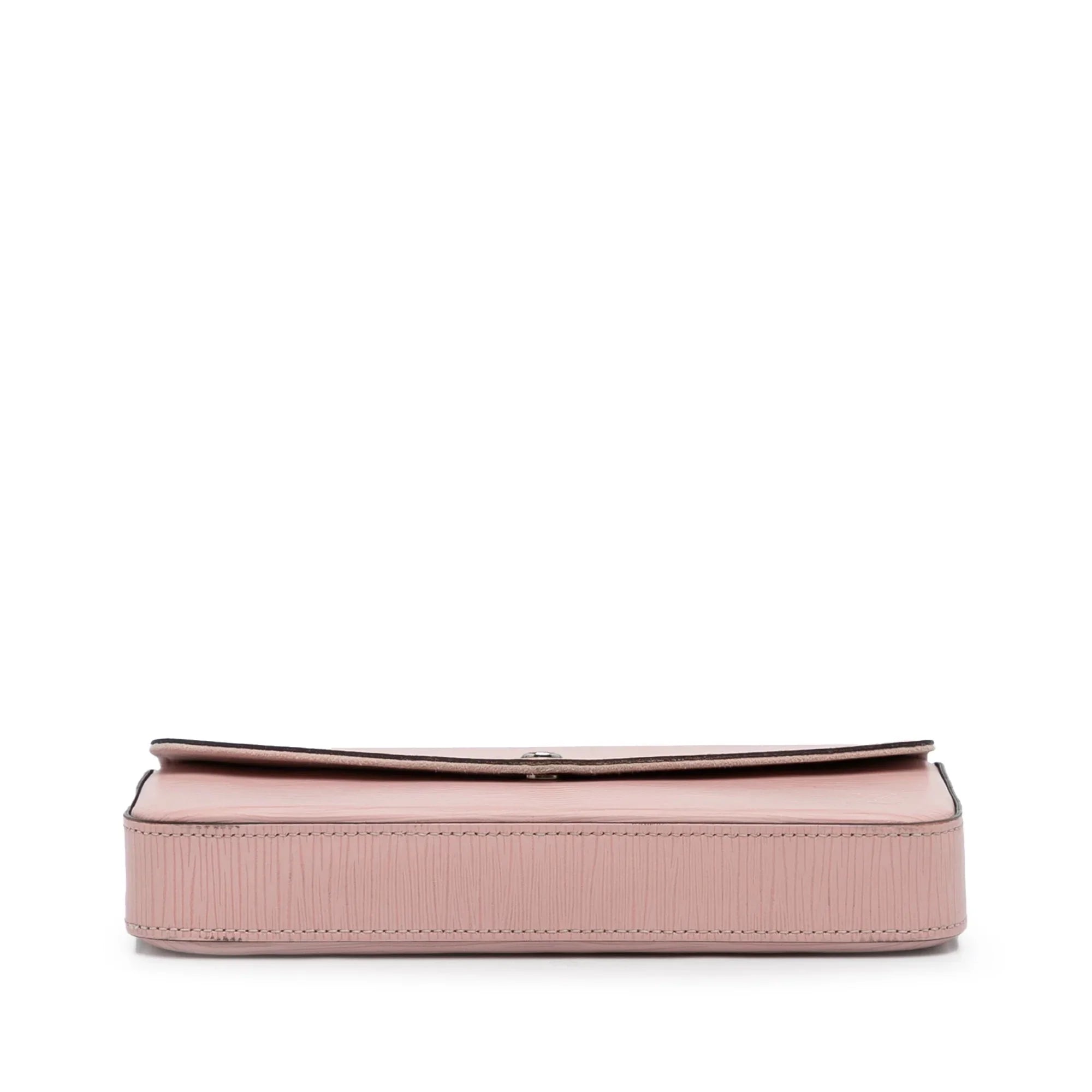 Pre-Owned Authenticated Louis Vuitton Epi Pochette Felicie Leather Pink Crossbody Bag Unisex (Good)