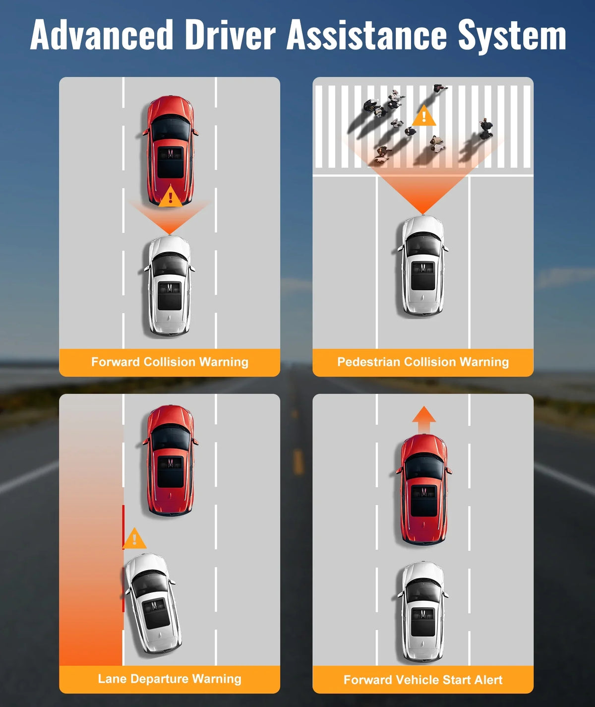 MINIEYE C2M 4K Dash Cam Front and Rear, Dual Dash Camera for Cars 4K+1080P - AI Collision Avoidance Device, 2.4'' LCD, Built-in 5G WiFi GPS, ADAS, Loop Recording, Super Night Vision, APP OTA Update