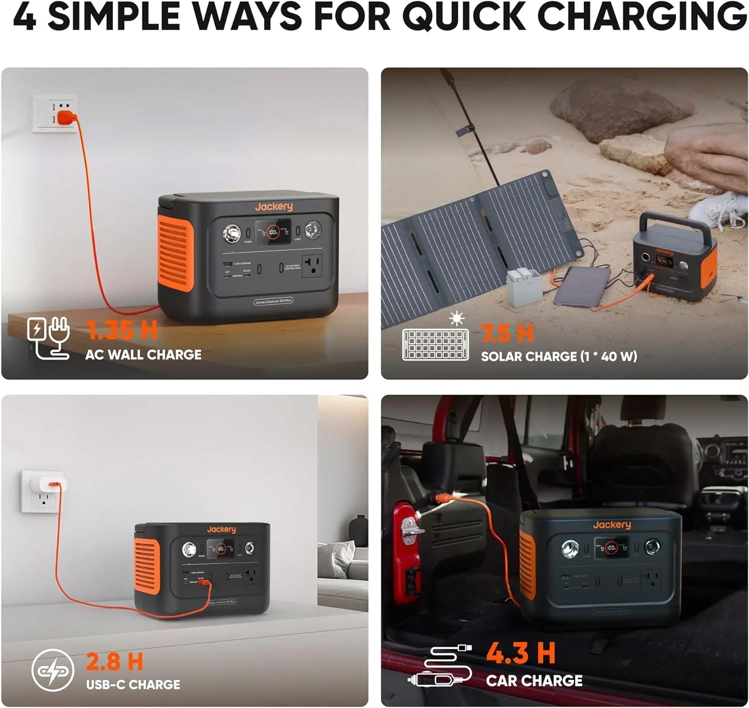 Restored Jackery Explorer 300 Plus Portable Power Station, 288Wh Backup LiFePO4 Battery, Solar Generator (Solar Panel Not Included) for RV, Outdoors, Camping, Traveling, and Emergencies (Refurbished)
