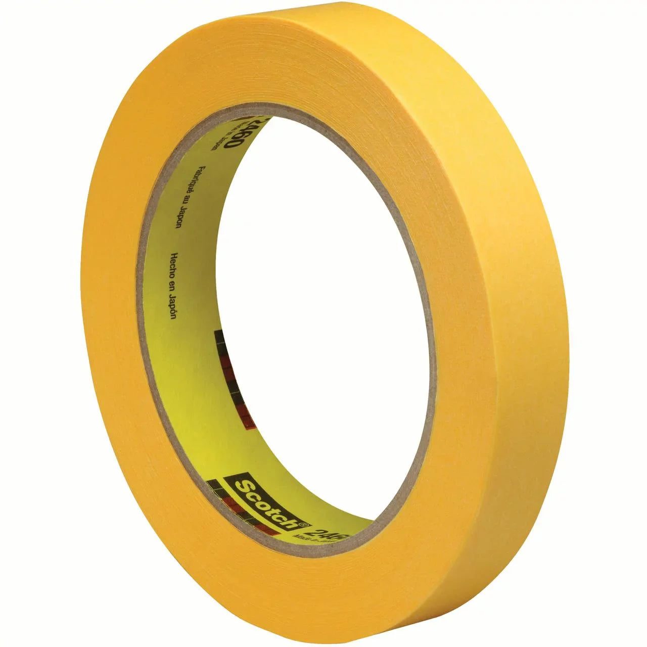 Scotch 3M 2460 Flatback Tape 3.3 Mil 3/4" x 60 yds. Gold 48/Case T9442460