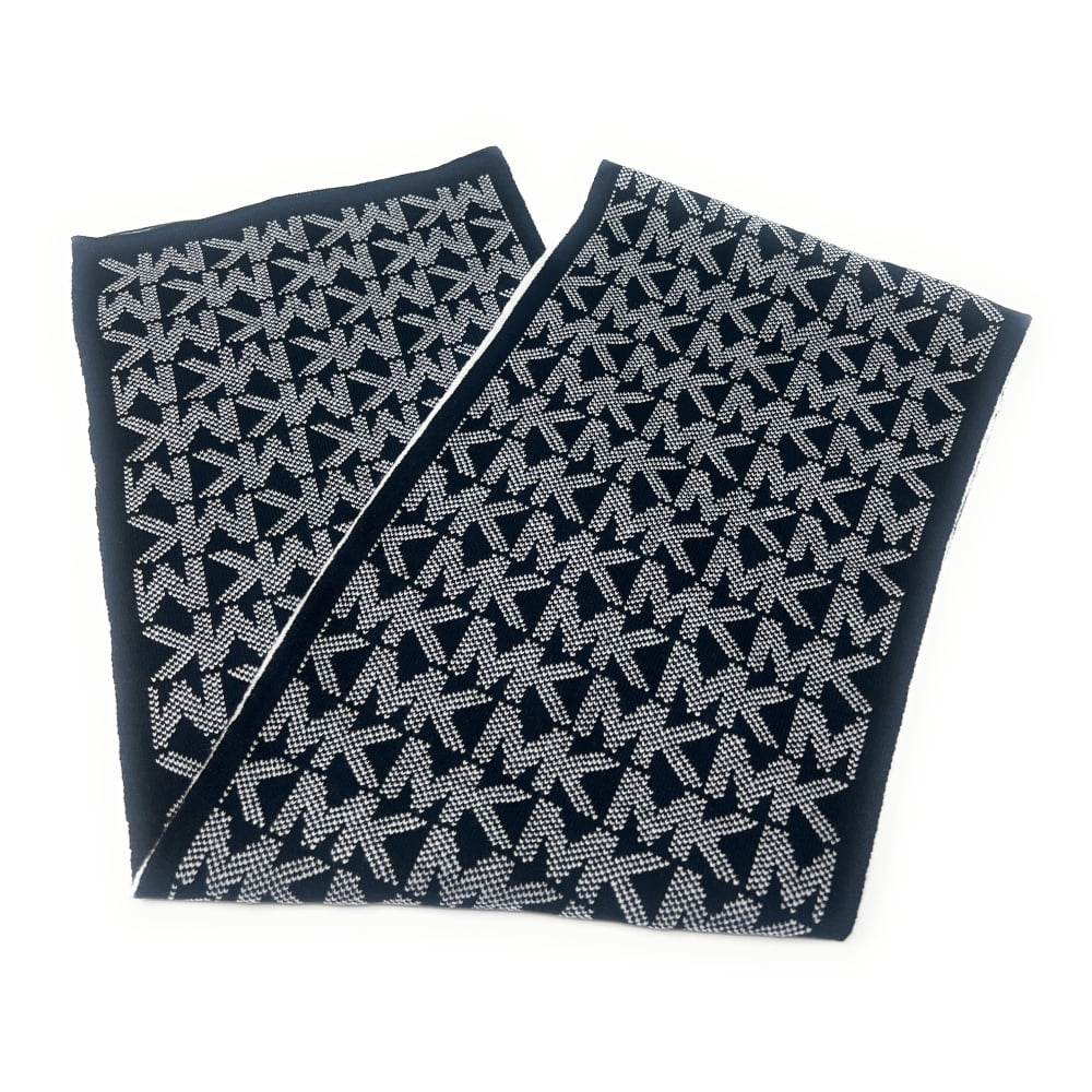 Michael Kors Jet Set Logo Print Reversible Muffler Scarf, Black/Cream