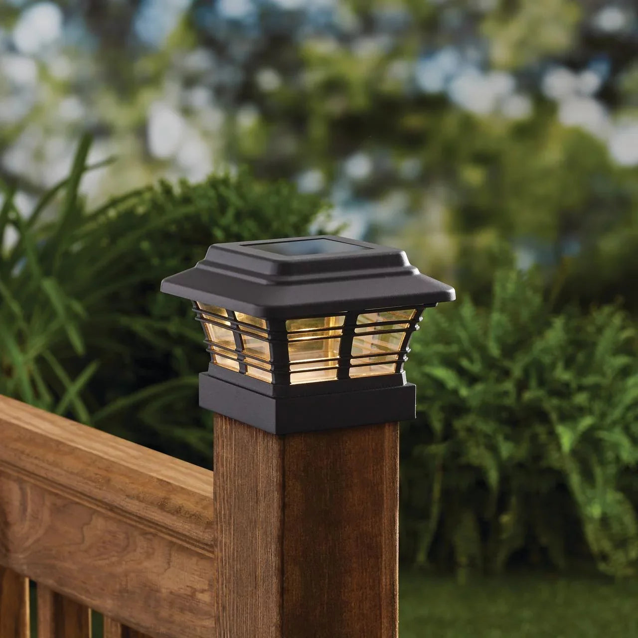 Better Homes & Gardens Solar Powered 4'' x 4'' Post Light, LED Light (4-Pack)