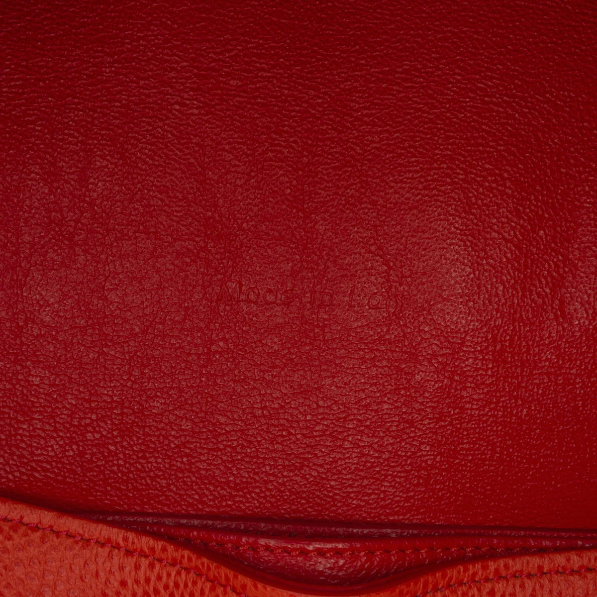 Pre-Owned Authenticated Celine Trotteur Messenger Bag Calf Leather Orange Crossbody Bag Unisex (Good)