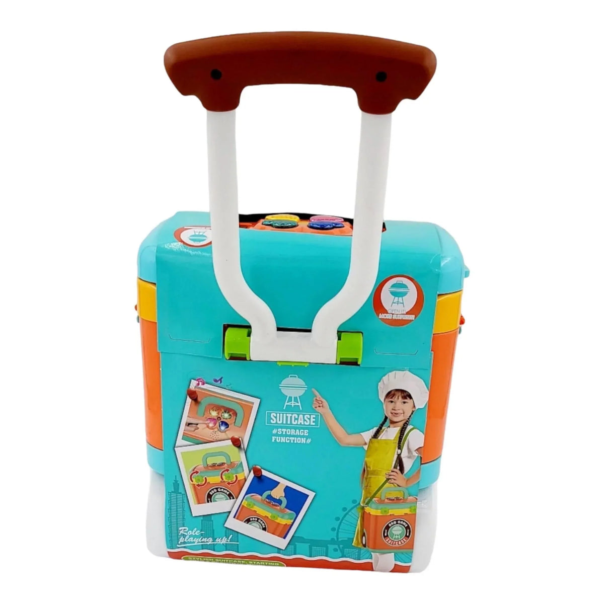 GN Universe BBQ Grill Toy Kitchen Set for Kids Interactive Pack n Play Pretend Outside Play Ages 3+