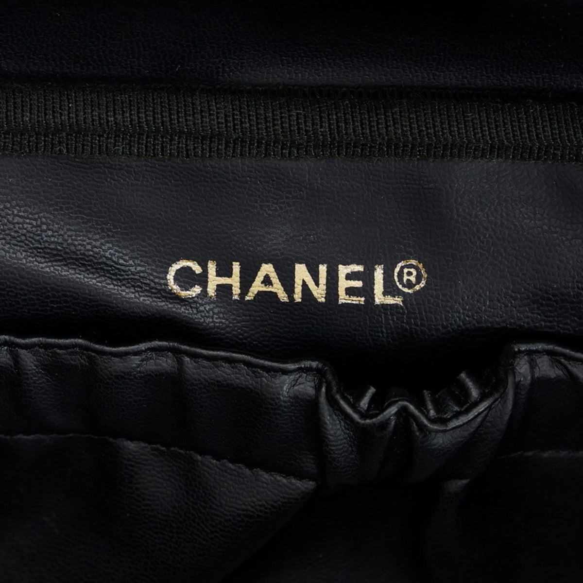 Pre-Owned Chanel Cocomark Bicolore Vanity Bag Handbag Black Lambskin Ladies CHANEL (Fair)