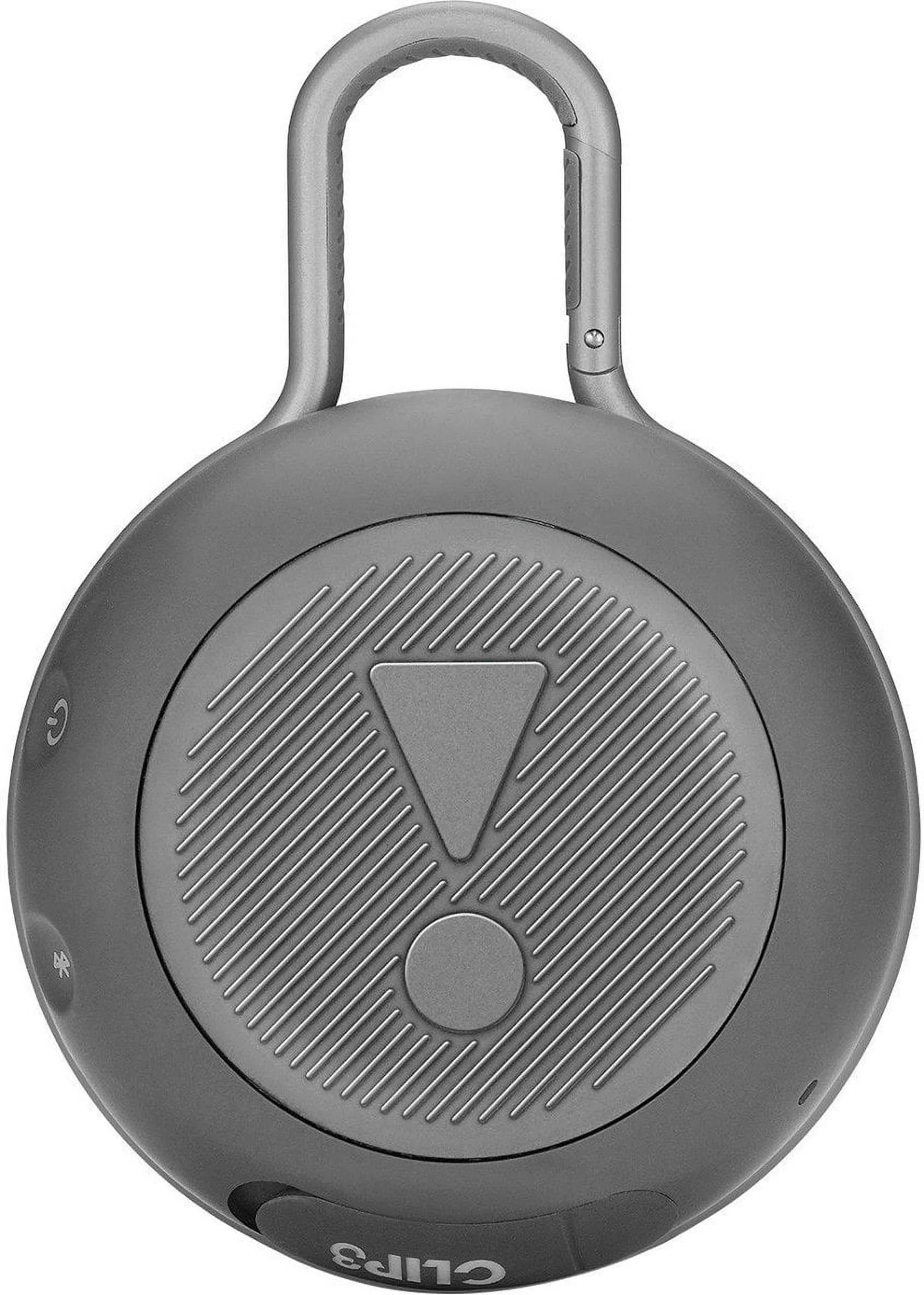 Restored JBL Clip 3 Portable Wireless Bluetooth Speaker Gray JBLCLIP3GRY Like New (Refurbished)