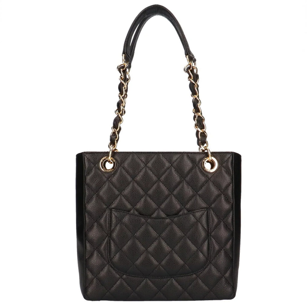 Pre-Owned Chanel CHANEL chain shoulder bag leather black ladies (Good)
