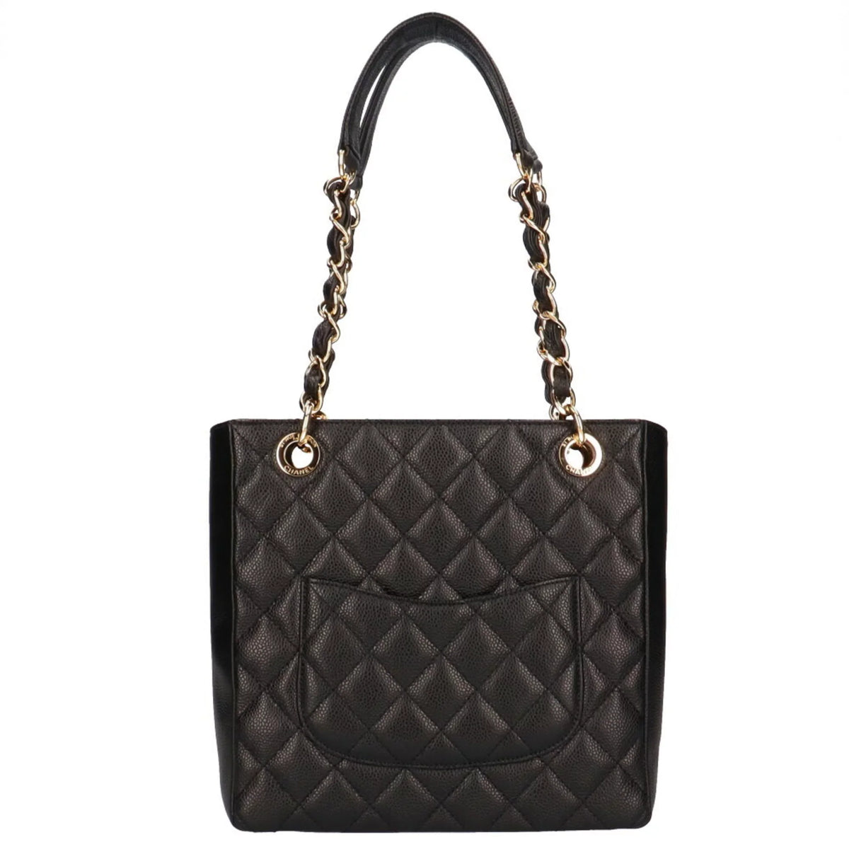 Pre-Owned Chanel CHANEL chain shoulder bag leather black ladies (Good)