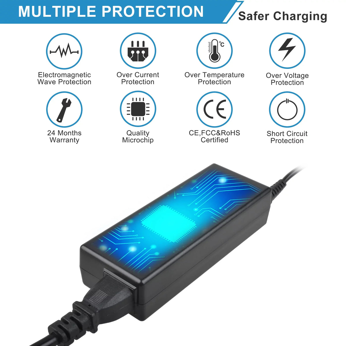 PwrON Compatible AC Adapter Replacement for Goal Zero Yeti 1250 p/n: 31901 Solar Generator Power Supply Cord