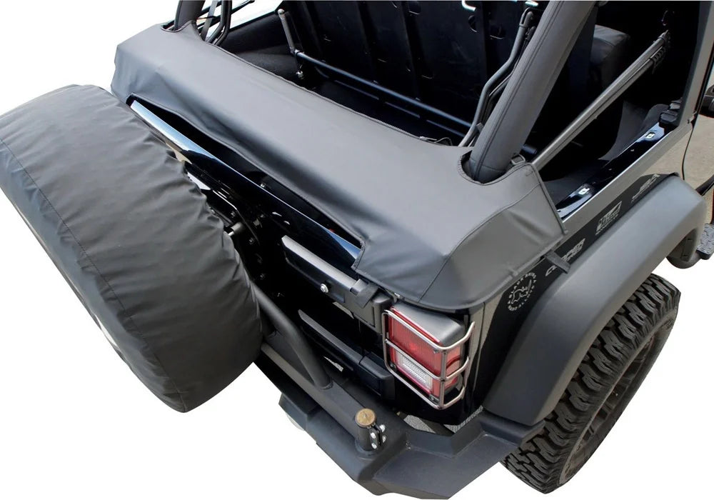 Rampage by RealTruck 960035 Soft Top Storage Boot For Factory & Replacement Soft Tops On 2007-2018 Jeep Wrangler JK 2-Door, Black Diamond