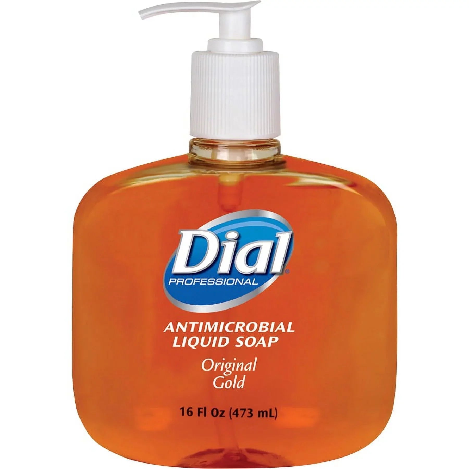Dial Original Gold Antimicrobial Liquid Soap - 16 fl oz (473.2 mL) - Pump Bottle Dispenser - Bacteria Remover, Kill Germs - Hand, Skin - Gold - 1 Each | Bundle of 5 Each