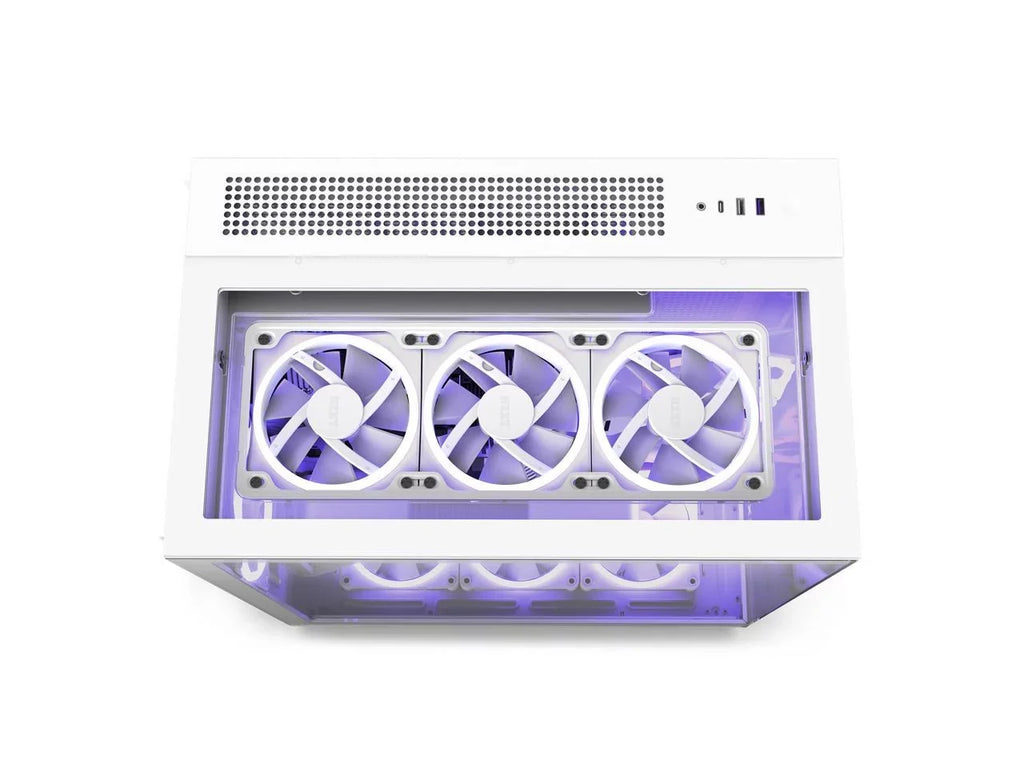 NZXT H9 Elite - All White - CM-H91EW-01 - Premium Dual-Chamber - Mid-Tower - RGB Fans - Case