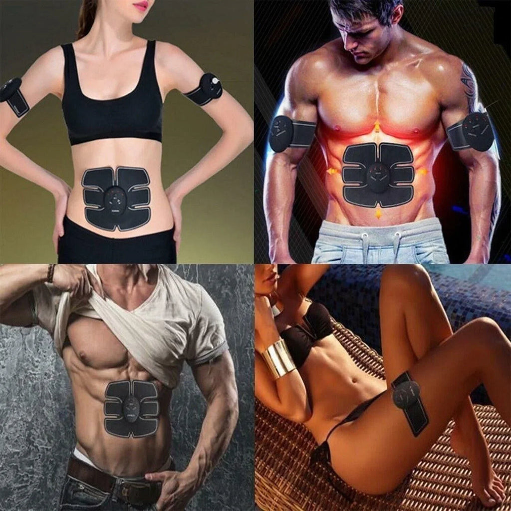 Electric Muscle Toner Fitness Binder Gym Machine ABS Toning Fat Burner Belt