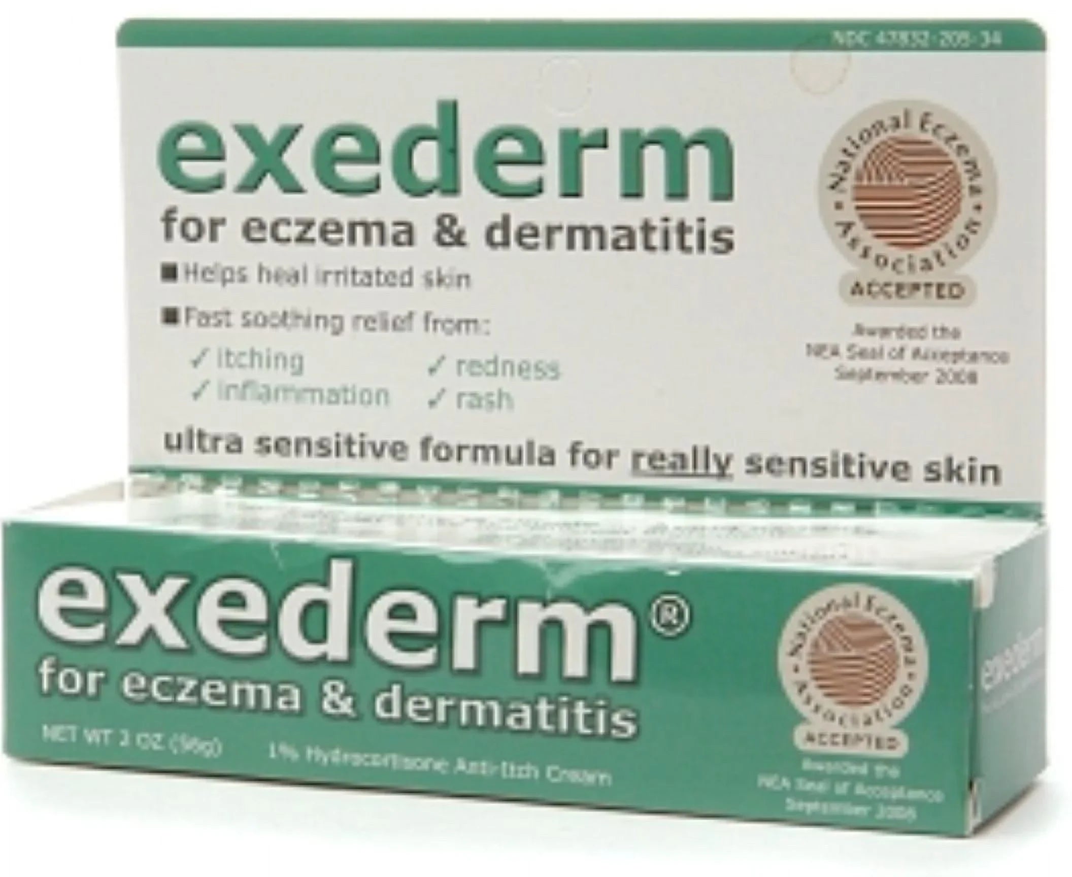 Exederm Flare Control Cream for Eczema & Dermatitis 2 oz (Pack of 3)