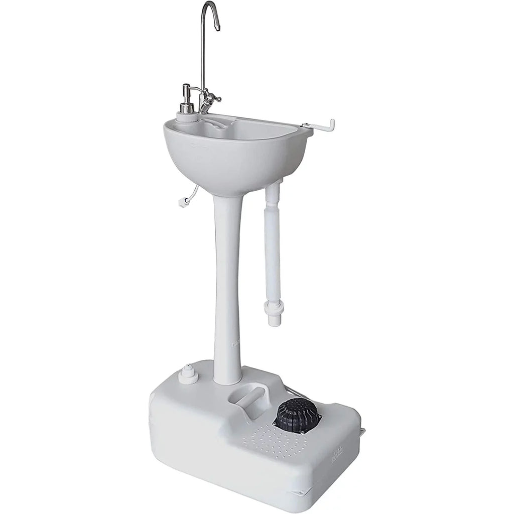 Hike Crew Portable Camping Sink, 19.7 in L x 12.9 in W, 5 gal. Tank & Basin - White