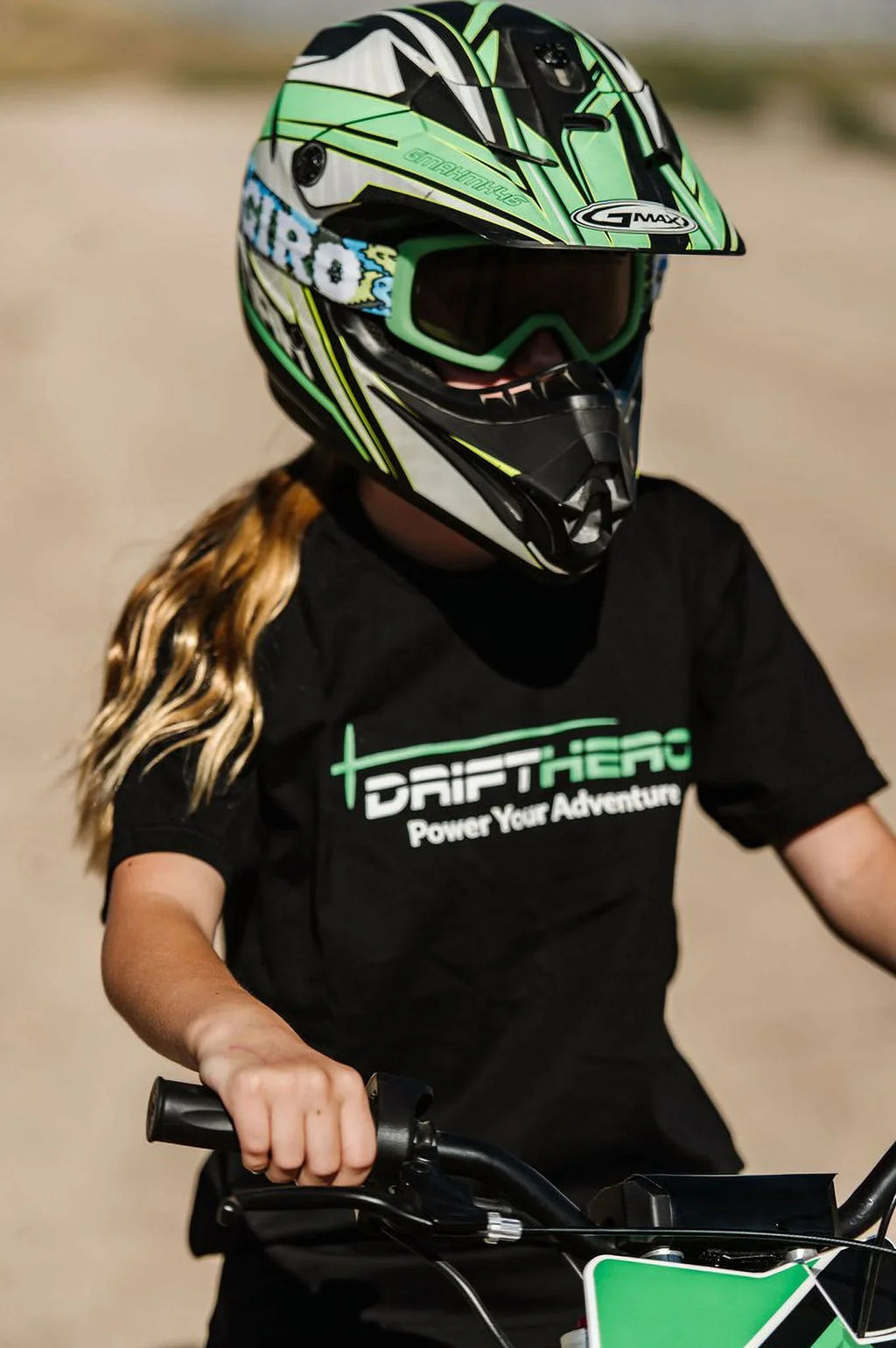 DRIFT HERO 1000W, 36v10ah Lithiom Ion, Electric Dirt Bike, 18MPH Max Speed, variable speed & torque controls for parents, Toys motocross for Kids, Teens, Black, Green