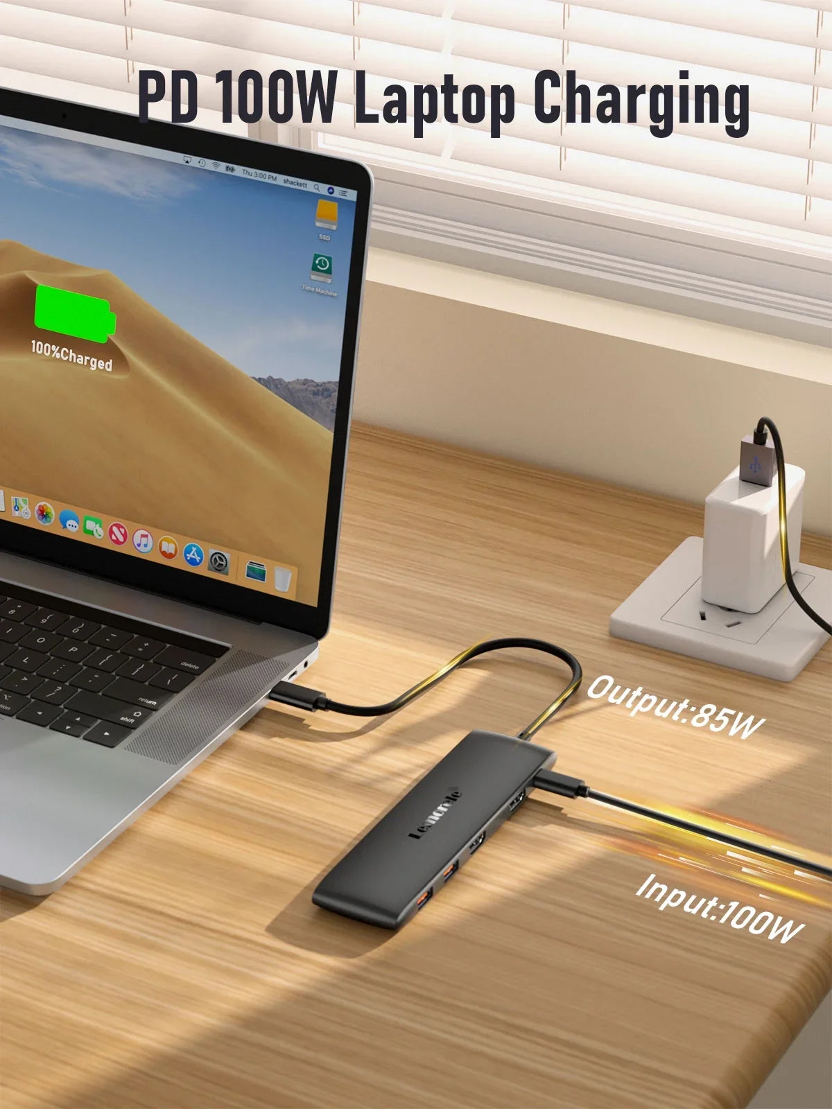 Lemorele 10-in-1 USB C Hub USB C Adapter with 4K 2 HDMI Ports 4 USB 3.1 Gen 2 USB 3.0 Outputs