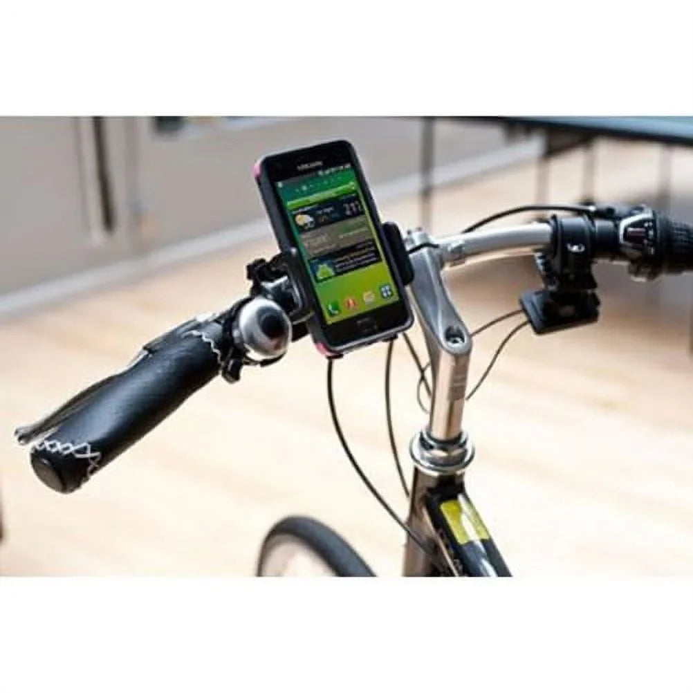 Holder Handlebar Bicycle Mount Bike Cradle Dock N1Y for Samsung Galaxy J7 (2018) Refine, J5, J3 (2018) Fold Alpha A9 A6 A50 A20 A10e - Sonim XP8 XP3 - Sony Xperia 1 - Wiko Ride - Xiaomi Mi 9T