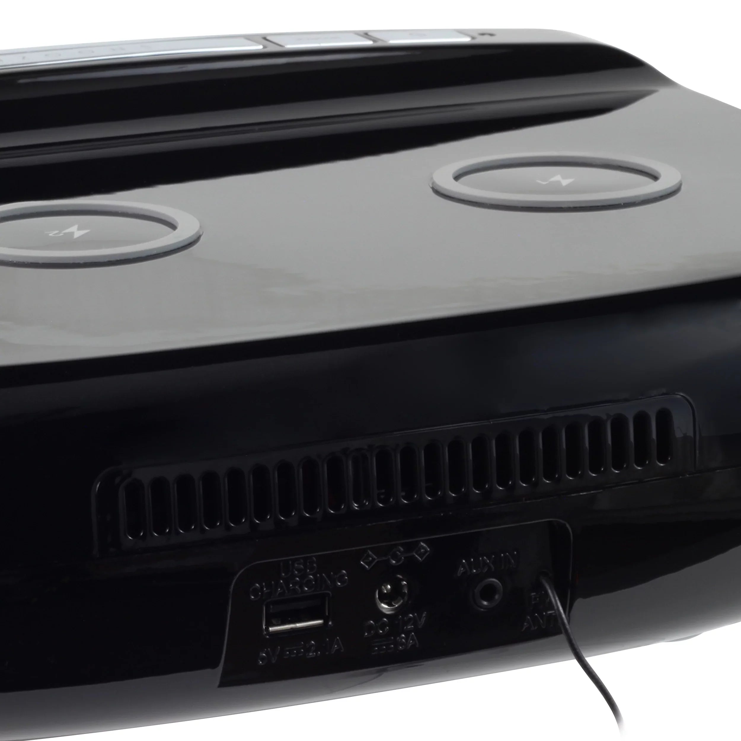 Studebaker Workstaton HiFi Music System with FM Radio, CD, and Qi Wireless Charging Station
