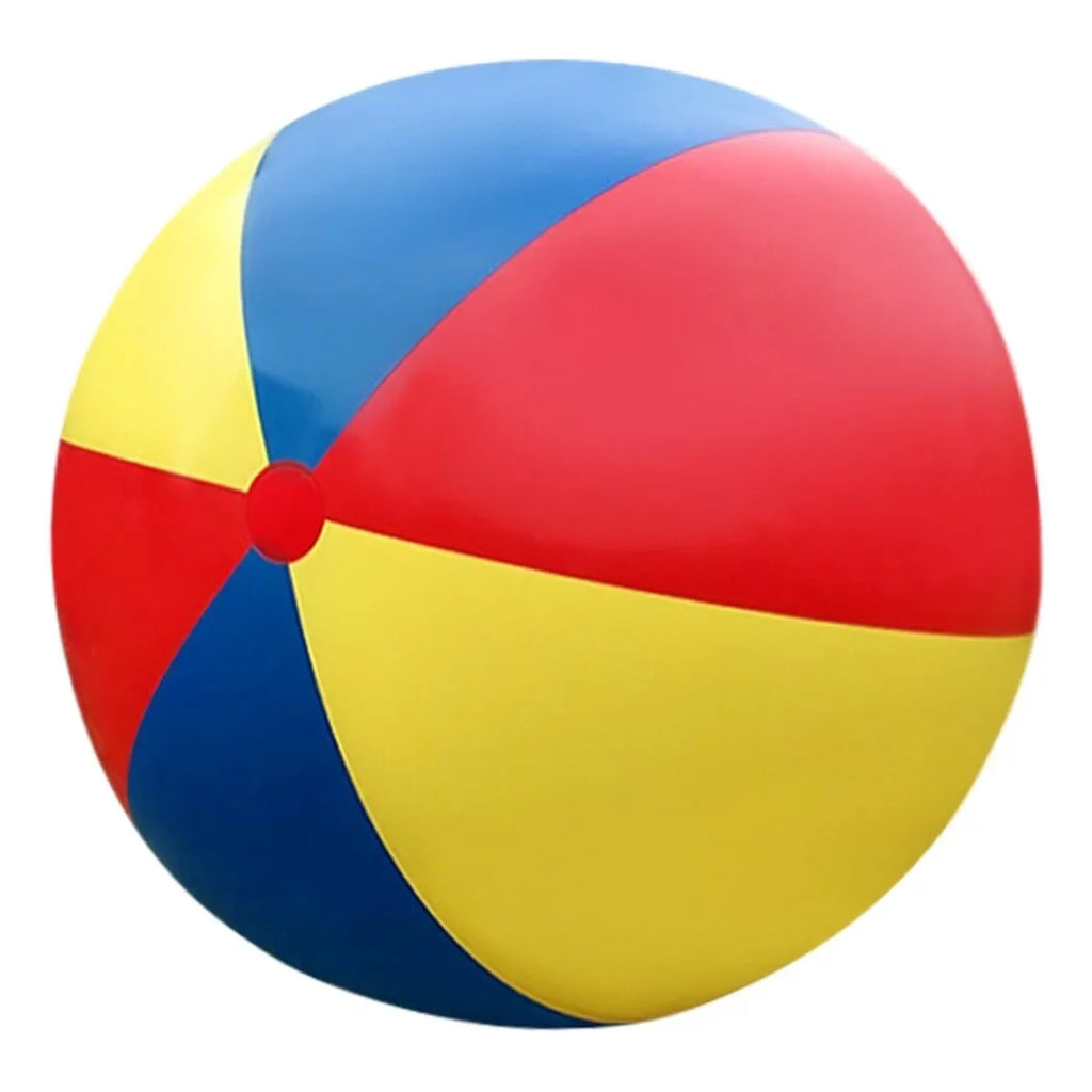 Giant Inflatable Beach Ball, Novelty Pool Toy for Kids Toddlers Adults, Jumbo Size 59 Inches, Huge Swimming Pool Ball for Games, Foldable Beach Ball in Mixed Blue Red Yellow