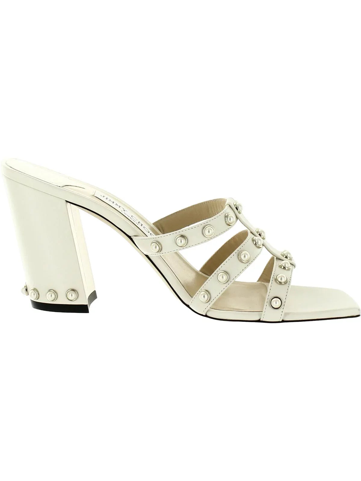 Jimmy Choo Womens Hazal Leather Slip On Heels