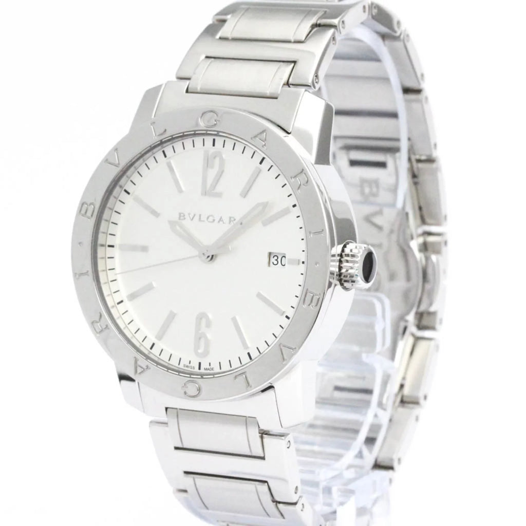 Pre-Owned Polished BVLGARI BVLGARI-BVLGARI Steel Automatic Mens Watch BB39S BF560761 (Good)