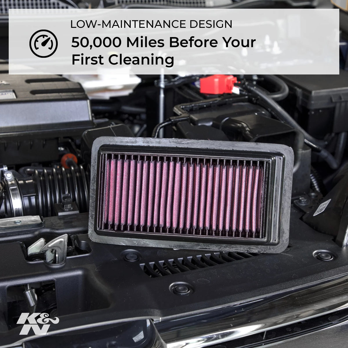 K&N Engine Air Filter: High Performance, Premium, Washable, Replacement Filter: 2015-2019 Hyundai/Genesis (Genesis Sedan, G80), 33-5019