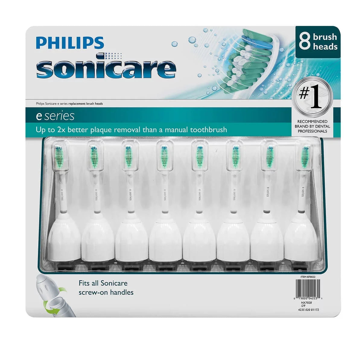 Philips Sonicare E Series 8-pack Replacement Brush Heads