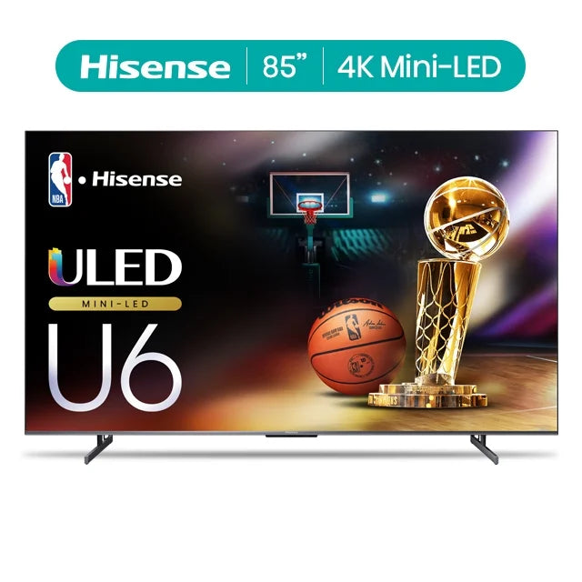 Hisense 85-Inch Class U6 Series Mini-LED ULED 4K UHD Google Smart TV (85U6N) - QLED Quantum Dot Color, Dolby Vision, Full Array Local Dimming, Game Mode Plus