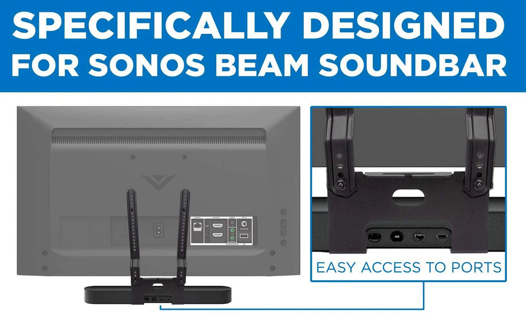 Mount-It! Sound Bar TV Mounting Shelf Compatible with Sonos Beam Speaker | Soundbar Mount Bracket Kit for Televisions with 200mm - 600mm VESA Mounting Pattern