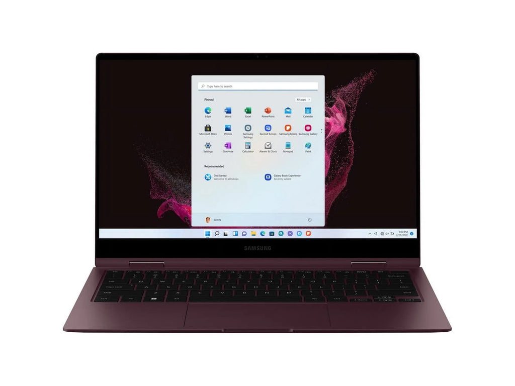 Restored Samsung Galaxy Book 2 Pro 360 15.6" 1TB (Burgundy) 2-in-1 AMOLED Touch Screen Portable computer - Intel Core i7 (Refurbished)