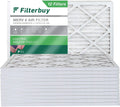 Filterbuy 15x20x1 MERV 8 Pleated HVAC AC Furnace Air Filters (12-Pack)