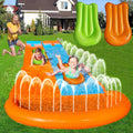 Terra Water Lawn Slides for Kids & Adults with Double Racer Water Toy Slide with Splash Sprinkler ,16Ft Water Slip Summer Toys (Yellow + Blue)