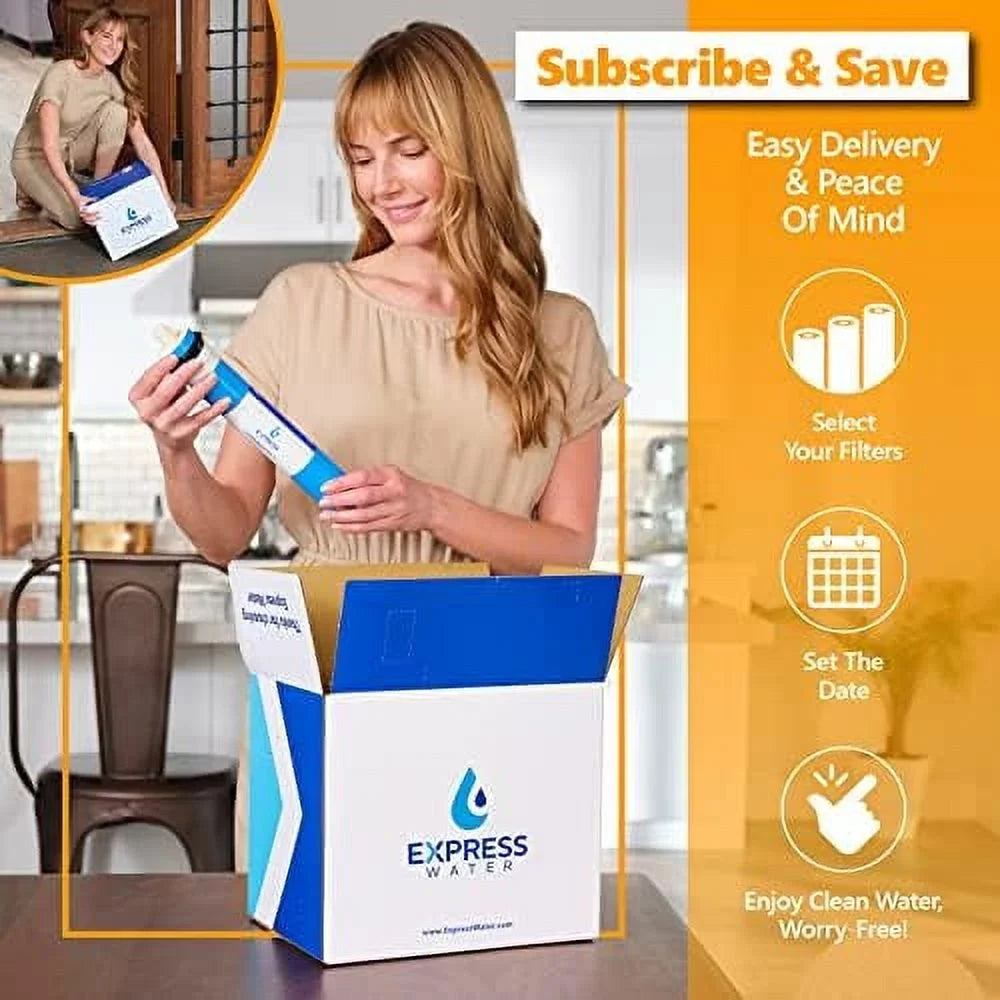 2 Year Reverse Osmosis System Replacement Filter Set 14 Filters, Carbon GAC, ACB, PAC Filters, Sediment SED Filters 10 Inch Size Water Filters