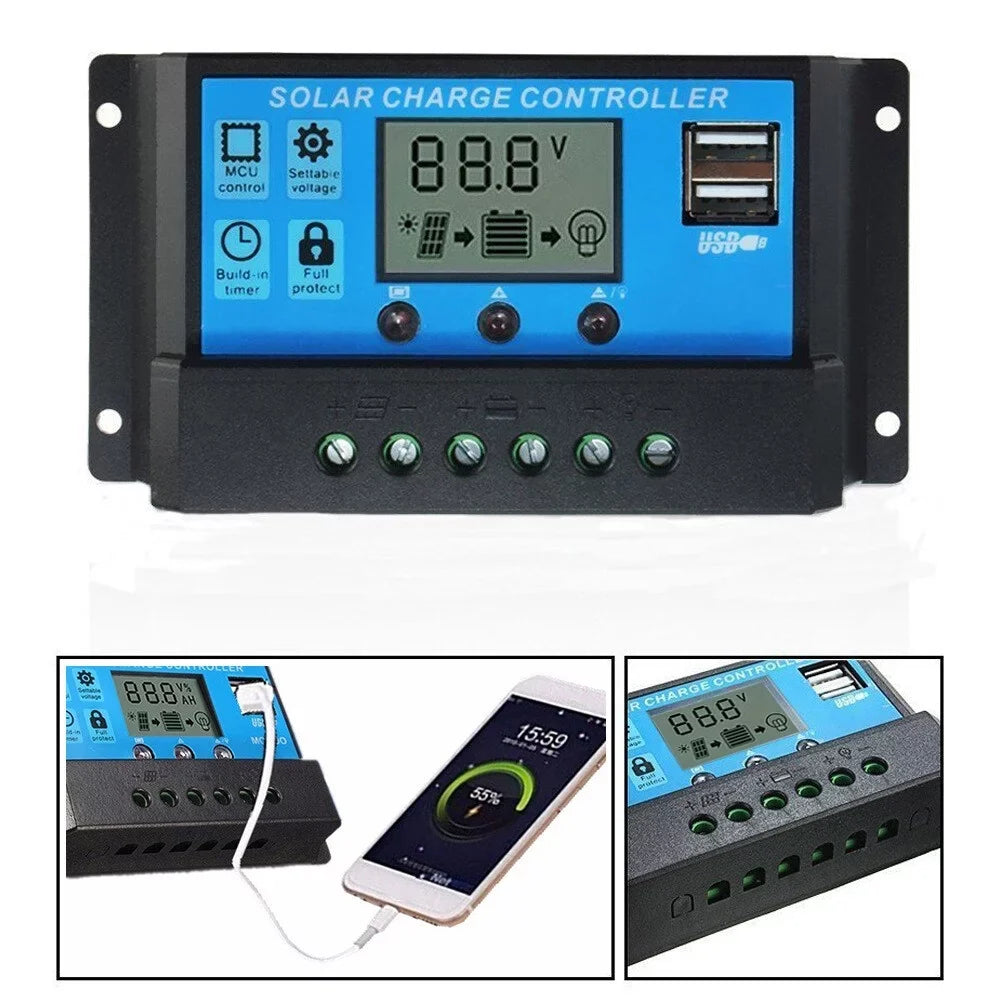 Charging plate,Kit Dual Usb 12/24v 100a Pwm Waterproof With 12/24v 100a Pwm Solar Waterproof With Solar Panel Kit Marine Pwm Solar Rv 18v 25w Solar With 12/24v 100a Usb Rer