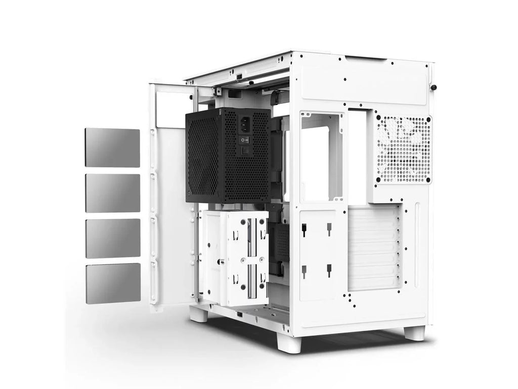 NZXT H9 Elite - All White - CM-H91EW-01 - Premium Dual-Chamber - Mid-Tower - RGB Fans - Case