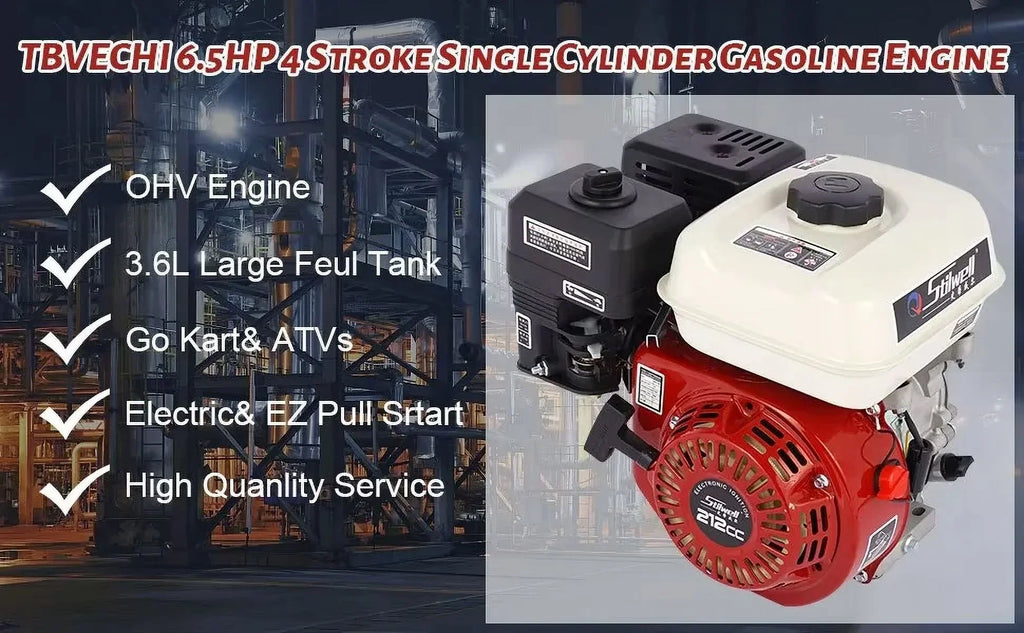 TFCFL 4 Stroke 6.5HP Single Cylinder Gas Engine 160cc Air Cooled For Honda GX160 OHV