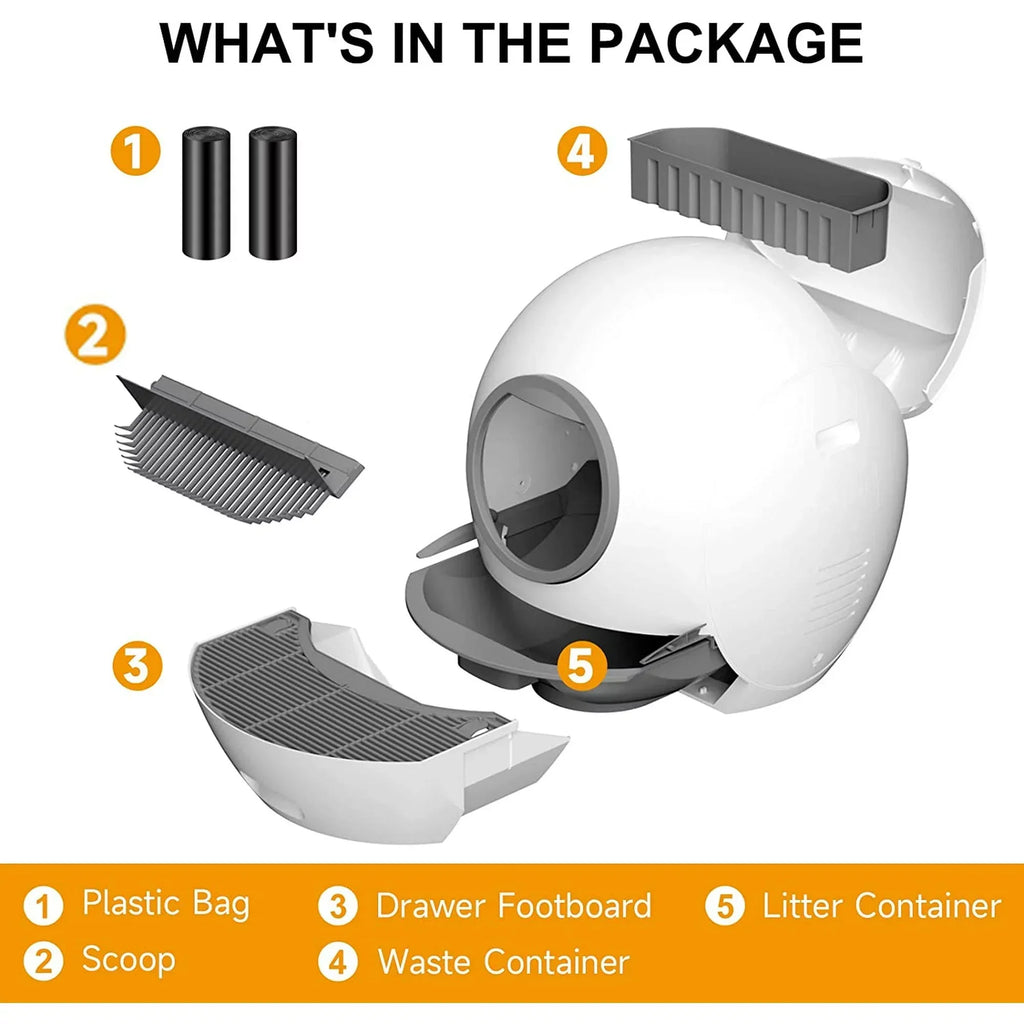 ELS PET Self Cleaning Cat Litter Box Automatic Double Odor Removal Cat Robot Litter Box Gift