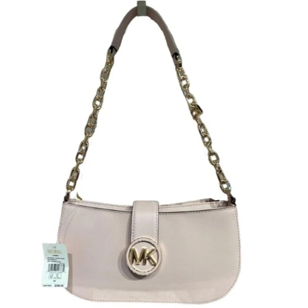 Michael Kors Womens Carmen XS Leather Pouchette Shoulder Bag (Powder Blush) 35F2GNMC0L-424