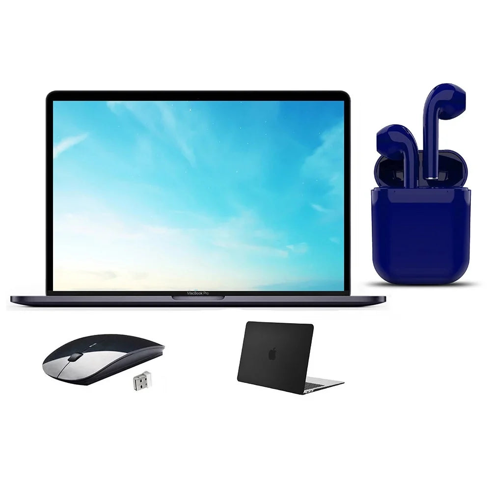 Restored Apple Pro 13.3-inch Intel Core Intel Core i5 8GB RAM Mac OS 128GB Bundle: Black Case, Wireless Mouse, Bluetooth/Wireless Airbuds By Certified 2 Day Express (Refurbished)