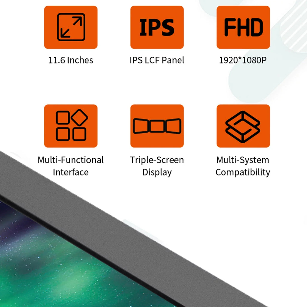 GTMEDIA GTMEDIA Mate X Dual Screen Monitor 11.6-inch Portable Monitor for Notebook, Full HD IPS 1080P Display