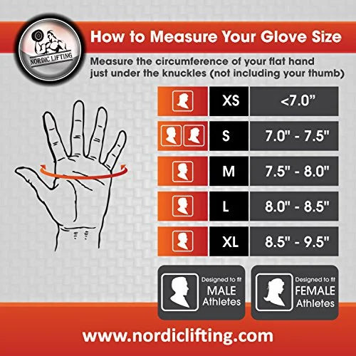 Nordic Lifting Weight Lifting Gloves with 12" Wrist Wraps Support for Gym Workout, Cross Training, Weightlifting, Fitness & Cross Training - The Best for Men & Women - Quality Gear - Large