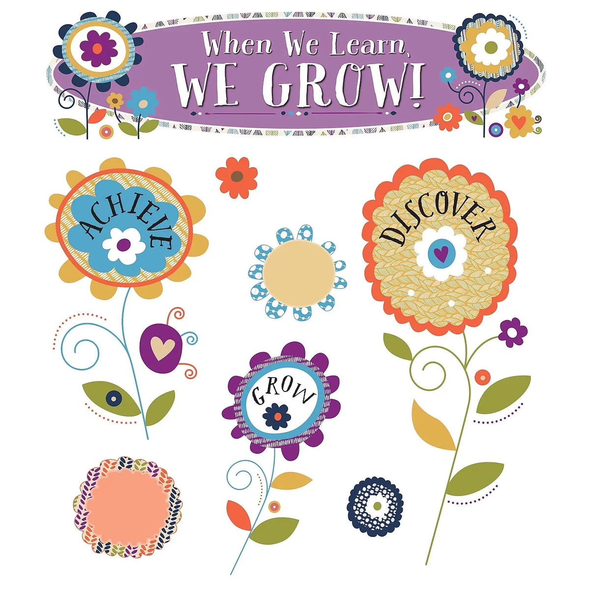 Carson-Dellosa You-Nique When We Learn, We Grow! Mini Bulletin Board Set, Multicolor, Grades K-5