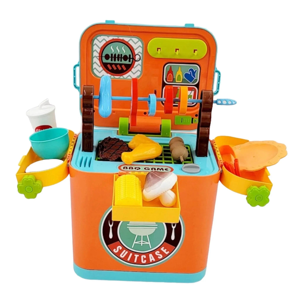 GN Universe BBQ Grill Toy Kitchen Set for Kids Interactive Pack n Play Pretend Outside Play Ages 3+