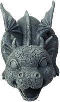 Dragon Fountain Resin Pond Spouting Dragon Garden Statue Weather Resistant Realistic Water Spray Dragon Statue for Yard Park Courtyard Pond Pool