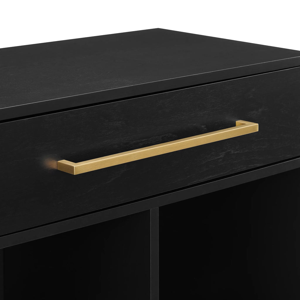 Crosley Furniture Juno Cube Bookcase and Record Player Stand with Storage for Vinyl Records