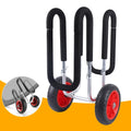 Portable Surfboard Beach Carrier Cart, Double SUP Airless Cart Beach Trailer, Aviation Aluminum Solid PU Wheel Stand-Up Paddle Board Veneer Cart