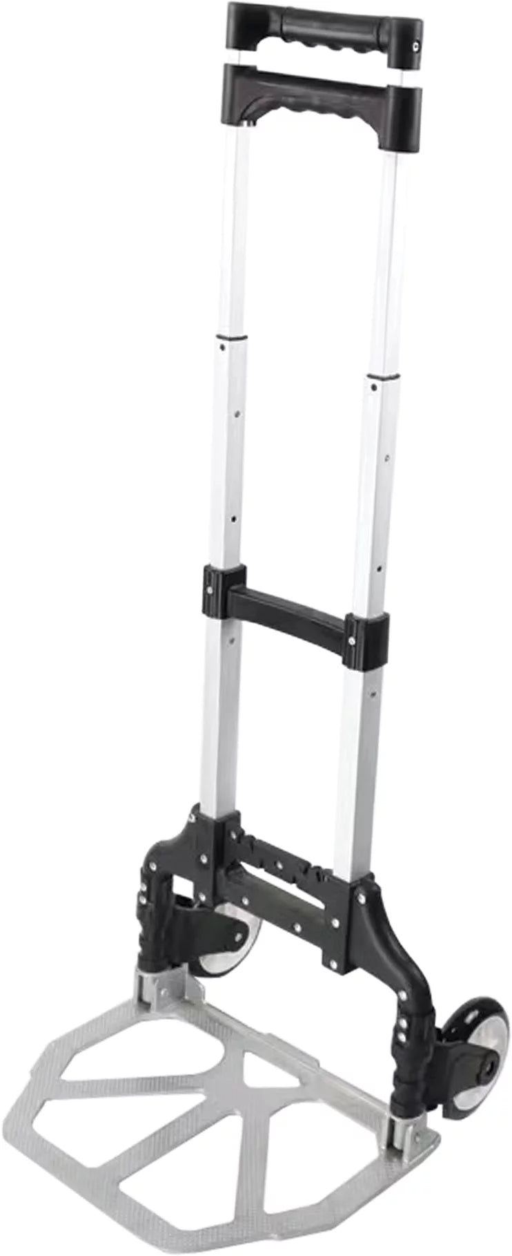 EUROSTAR LC1800 Height Adjustable Folding Luggage Cart, Silver/Black