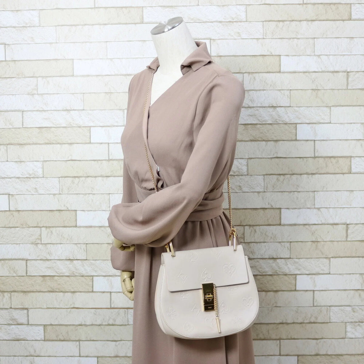Pre-Owned Chloé Chloe Shoulder Bag Beige Ladies (Fair)