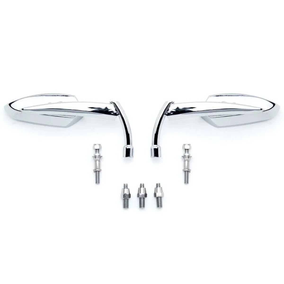 Krator Custom Rear View Mirrors Chrome Pair w/Adapters Compatible with Triumph Speedmaster Speed Master